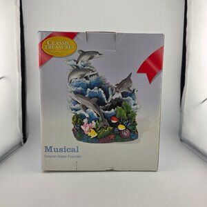 Vintage Musical Dolphin Water Fountain Classic Treasures Moonlight Sonata Works